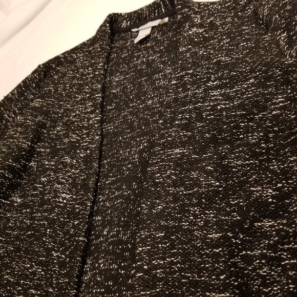 Tweed Knit Black and White Open Cardigan H&M - Picture 6 of 11